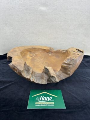 DOĞAL TEAK AĞACI TABAK 30 CM - Görsel 3