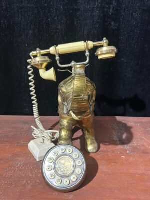 ANTİKA FİL FİGÜRLÜ,EL İŞLEMELİ EV TELEFONU