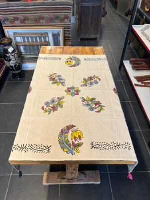FİSKOS EL BASKISI MASA ÖRTÜSÜ 102 X 102 - Görsel 2