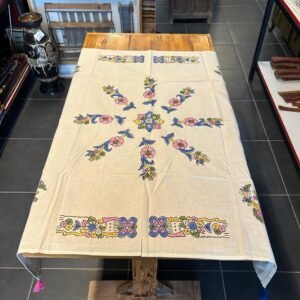 FİSKOS EL BASKISI MASA ÖRTÜSÜ 102 X 102
