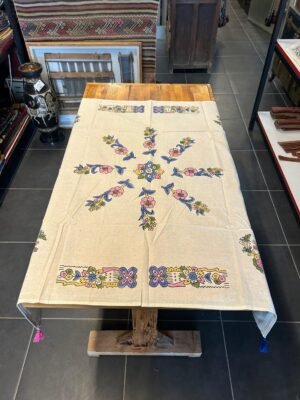 FİSKOS EL BASKISI MASA ÖRTÜSÜ 102 X 102
