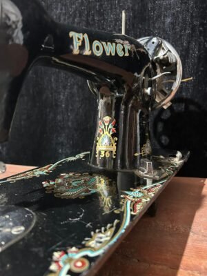 FLOWER MARKA ANTİKA  DİKİŞ MAKİNESİ (1900) - Görsel 7