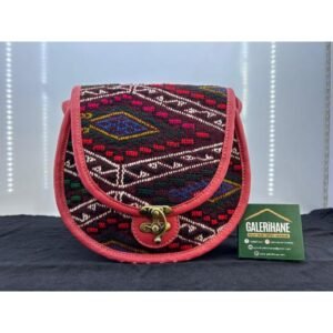 Oval Posta Deri - Kilim Çanta