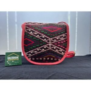 Oval Posta Deri - Kilim Çanta - Görsel 4