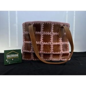Patchwork Deri - Kilim Çanta Orta - Görsel 4