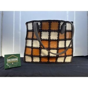 Patchwork Deri - Kilim Çanta Büyük - Görsel 2